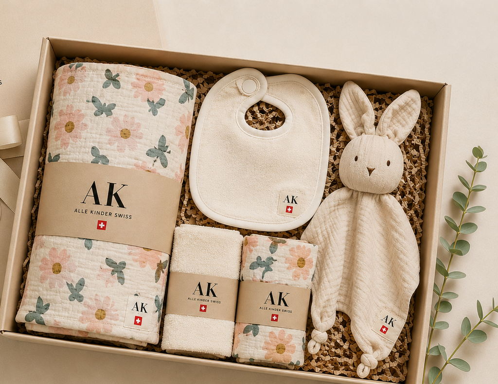 Musselin Geschenkset Blossom | Handgefertigt in der Schweiz 🇨🇭
