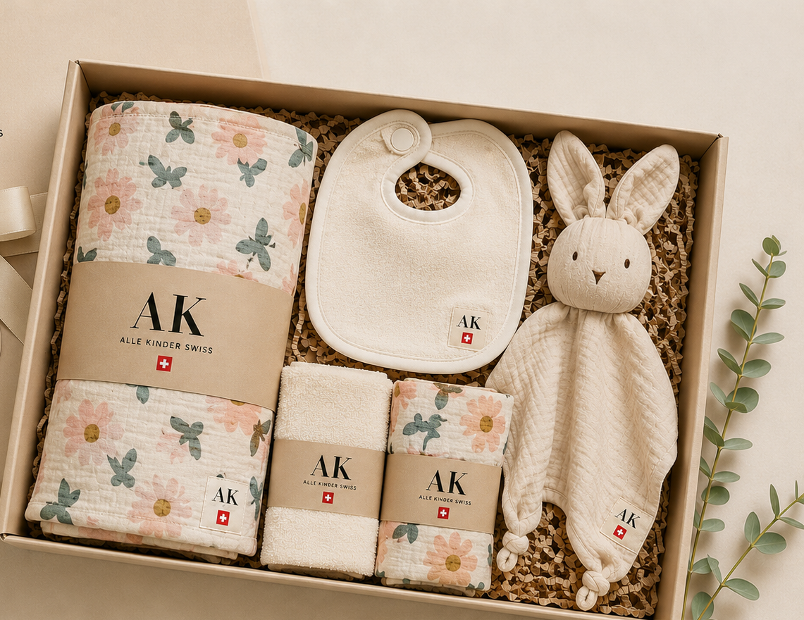 Musselin Geschenkset Blossom | Handgefertigt in der Schweiz 🇨🇭