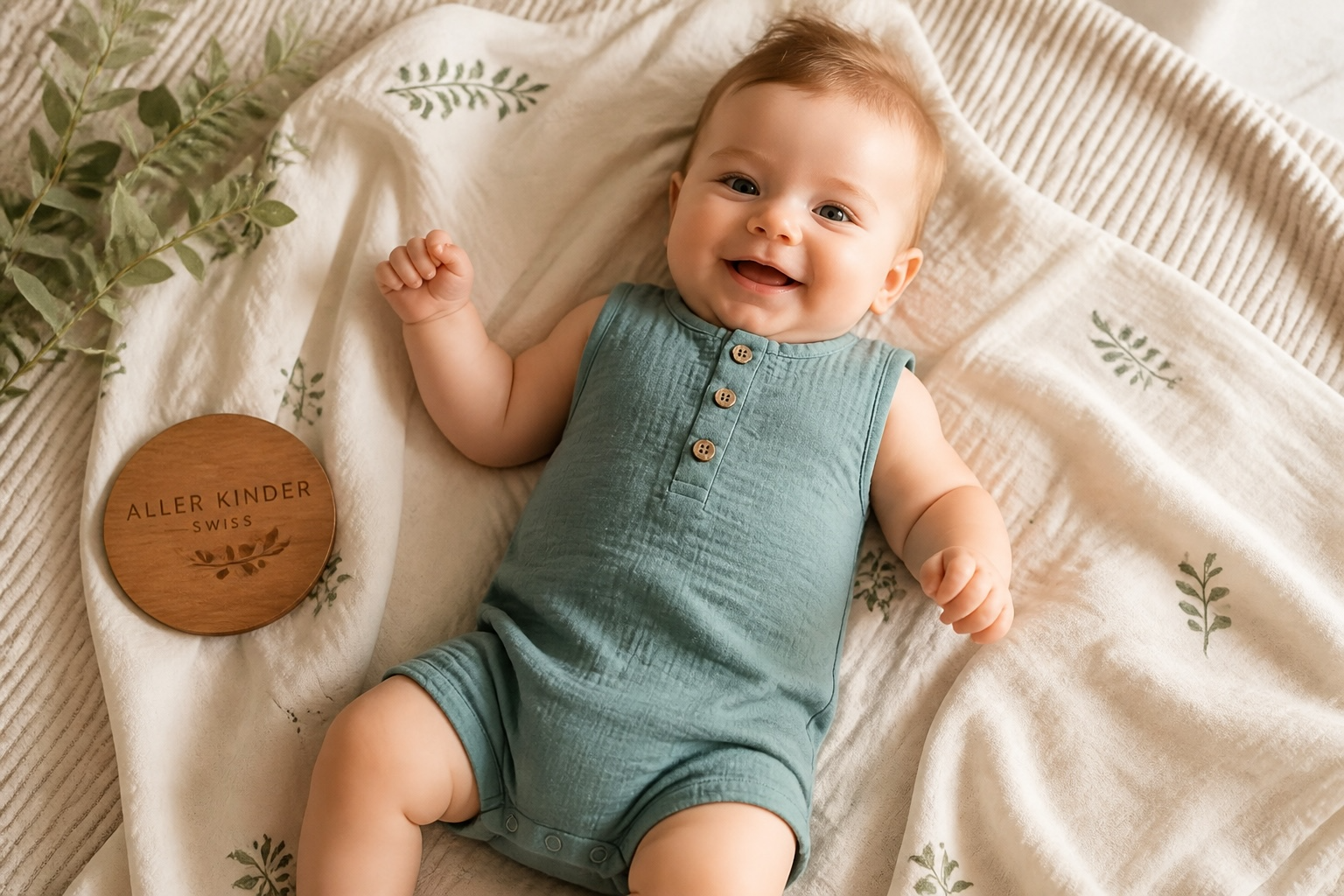 AK NISI Romper – Baby-Strampler aus 100 % Bio-Musselin