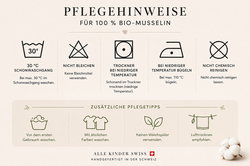 Musselin Geschenkset Blossom | Handgefertigt in der Schweiz 🇨🇭