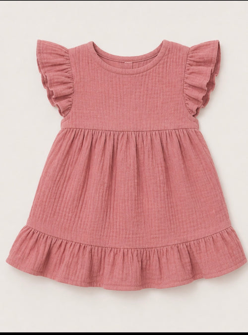 AK Signature Baby Kleid aus 100% Bio-Baumwoll-Musselin